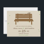 Onze Bank Trouw Save The Date Aankondiging<br><div class="desc">Zo lief en onweerstaanbaar romantisch,  deze unieke en wonderlijke Onze Bank trouwcollectie zal elke gast op uw trouwdag betoveren. Aangepaste kleur beschikbaar op aanvraag. Bijpassende trouwuitnodigingen en -collectie zijn ook beschikbaar op berryberrysweet.com.</div>