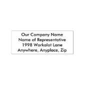 Onze bedrijfsnaam, adresinformatie Hout Rubberstempel (Gestempeld)