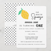 Onze belangrijkste knijp citroen thema verjaardag kaart (Voorkant / Achterkant)