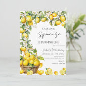 Onze belangrijkste Squeeze Lemon Verjaardag Kaart (Staand voorkant)