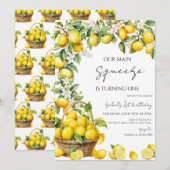 Onze belangrijkste Squeeze Lemon Verjaardag Kaart (Voorkant / Achterkant)