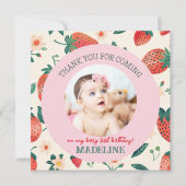 Onze Berry Sweet Verjaardag Flat Bedankt Card (Voorkant)