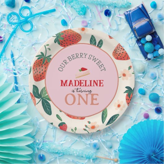 Onze Berry Sweet Verjaardag Papieren Bordje (Feest)