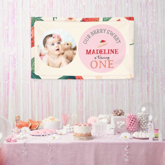 Onze Berry Sweet verjaardagsbanner Spandoek (Feest)