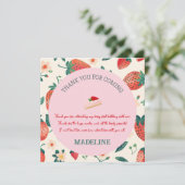 Onze Berry Sweet verjaardagsbericht Bedankkaart (Staand voorkant)