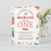 Onze Berry Sweet verjaardagsuitnodiging Kaart (Staand voorkant)