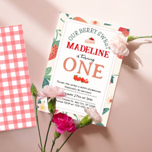 Onze Berry Sweet verjaardagsuitnodiging Kaart