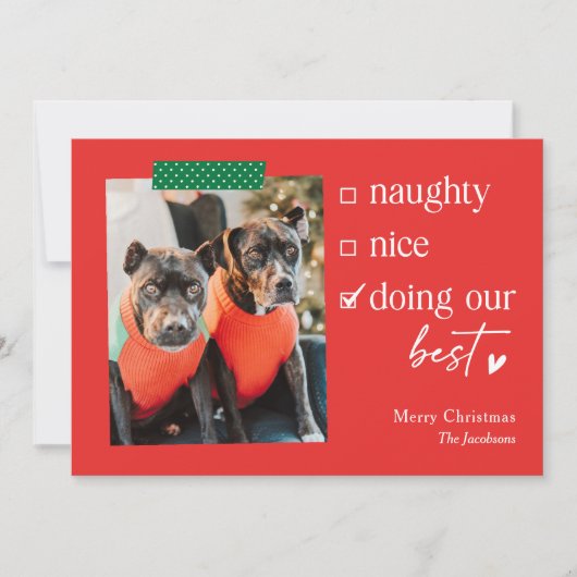 Onze beste bewerkbare kleur kerstkaart voor de fee (Voorkant)