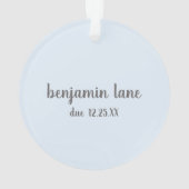 Onze beste kerstcadeaukaartje blauw Ultrasound fot Ornament (achterkant)