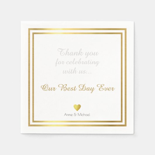 Onze beste trouwdag ooit servetten (Voorkant)