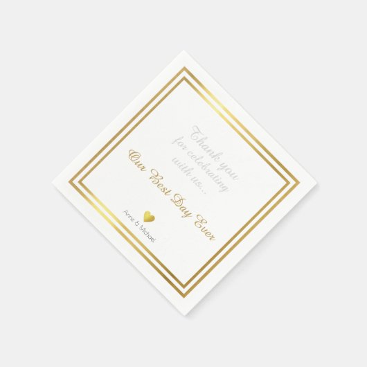 Onze beste trouwdag ooit servetten (Hoek)