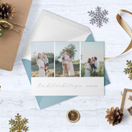 Onze beste wensen meerdere foto's feestdagen kaart