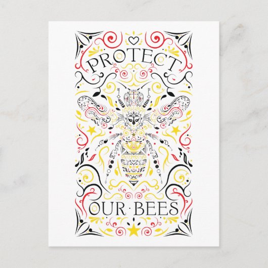 onze bijen beschermen briefkaart (Voorkant)