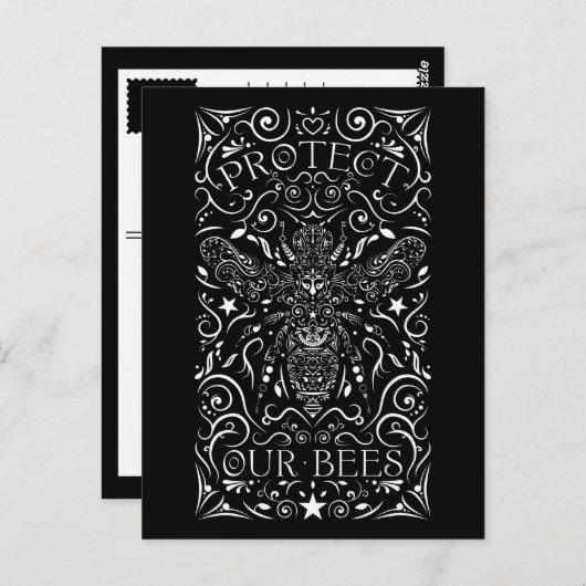 onze bijen beschermen briefkaart (Voorkant / Achterkant)