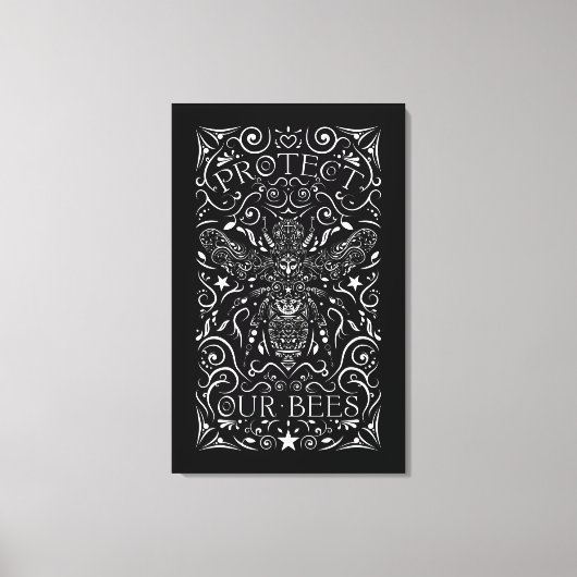 onze bijen beschermen canvas afdruk (Voorkant)