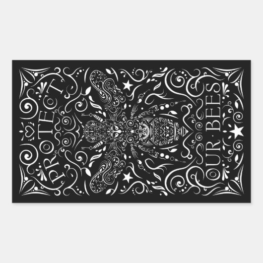 onze bijen beschermen rechthoekige sticker (Voorkant)