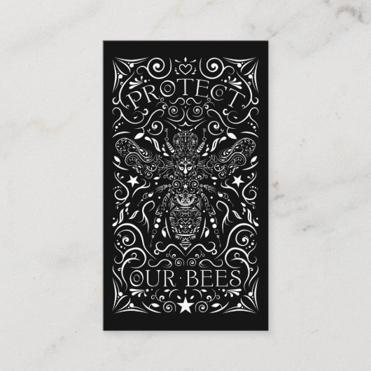 onze bijen beschermen visitekaartje (Voorkant)