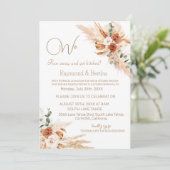 Onze Bohemian Elopement Aankondiging (Staand voorkant)