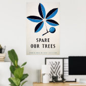 Onze bomen besparen poster (Thuiskantoor)