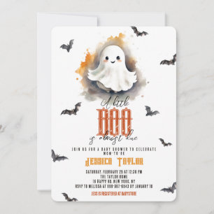 Onze Boo bijna uitgerekende Geest Halloween Baby S Kaart