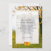 Onze boom in Herfst foto bruiloft uitnodiging (Voorkant)