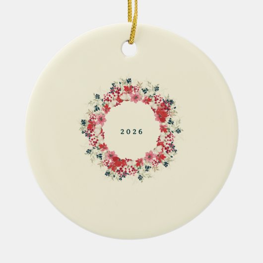 Onze botanische foto van dit jaar keramisch ornament (Voorkant)