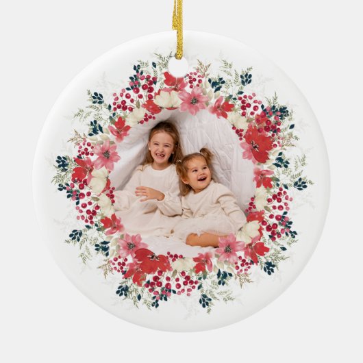 Onze botanische foto van dit jaar keramisch ornament (Achterkant)