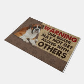 Onze Boxer kan niet met anderen meegaan Deurmat (Schuin)