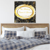 Onze Bruiloft Aangepaste tekst Canvas Print (Insitu (Slaapkamer))