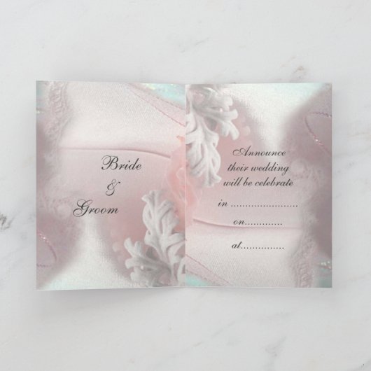 Onze bruiloft aankondiging Kaart (Binnen)