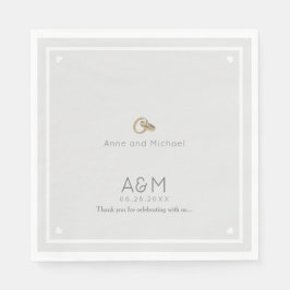 Onze bruiloft bord grijs receptie feest servetten