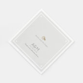 Onze bruiloft bord grijs receptie feest servetten (Hoek)