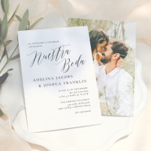 Onze Bruiloft Calligrafie & Foto Bruiloftsinvitati
