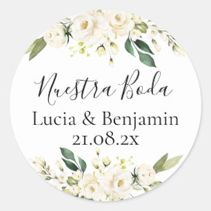 Onze bruiloft  Classic Round Sticker