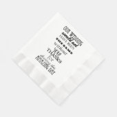 Onze bruiloft dank u bericht servet (Hoek)