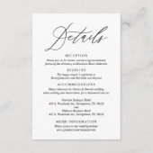 Onze bruiloft details, moderne Boho bruiloft Informatiekaartje (Voorkant)