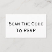 Onze bruiloft Details RSVP Bruiloft Budget QR Code Visitekaartje (Achterkant)