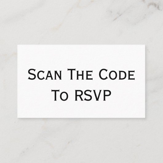 Onze bruiloft Details RSVP Bruiloft Budget QR Code Visitekaartje (Achterkant)