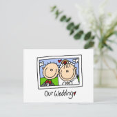 Onze bruiloft- en bruidehemden en -cadeautjes briefkaart (Staand voorkant)