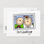 Onze bruiloft- en bruidehemden en -cadeautjes briefkaart (Voorkant / Achterkant)