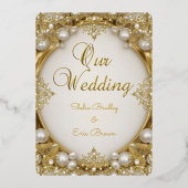 Onze bruiloft folie uitnodiging (Voorkant)