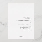 Onze bruiloft foto Folie bruiloft uitnodiging (Achterkant)