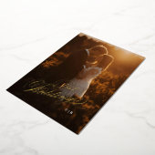 Onze bruiloft foto Folie bruiloft uitnodiging (Gedraaid)