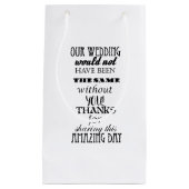 Onze bruiloft geschenkzak - klein, glanzend klein cadeauzakje (Voorkant)