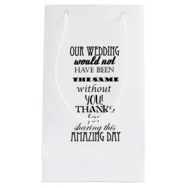 Onze bruiloft geschenkzak - klein, glanzend klein cadeauzakje