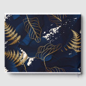 Onze bruiloft Gold Foil Tropische bladeren Gastenboek (Achterkant)