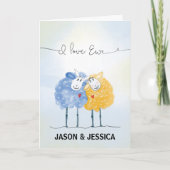 Onze bruiloft Jubileum met Whimsical Sheep Kaart (Voorkant)