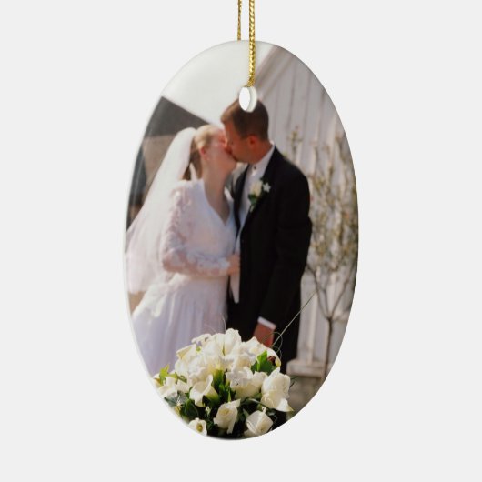 Onze bruiloft keramisch ornament (Rechts)