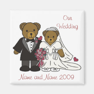 Onze bruiloft magneet Teddy Bears