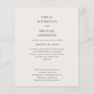 Onze Bruiloft Moderne Typografie UITNODIGINGEN IN Flyer